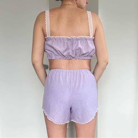 Reworked Ralph Lauren Coquette Romantic Lounge Set – Lilac & Lace - Size S - Picture 2 of 9